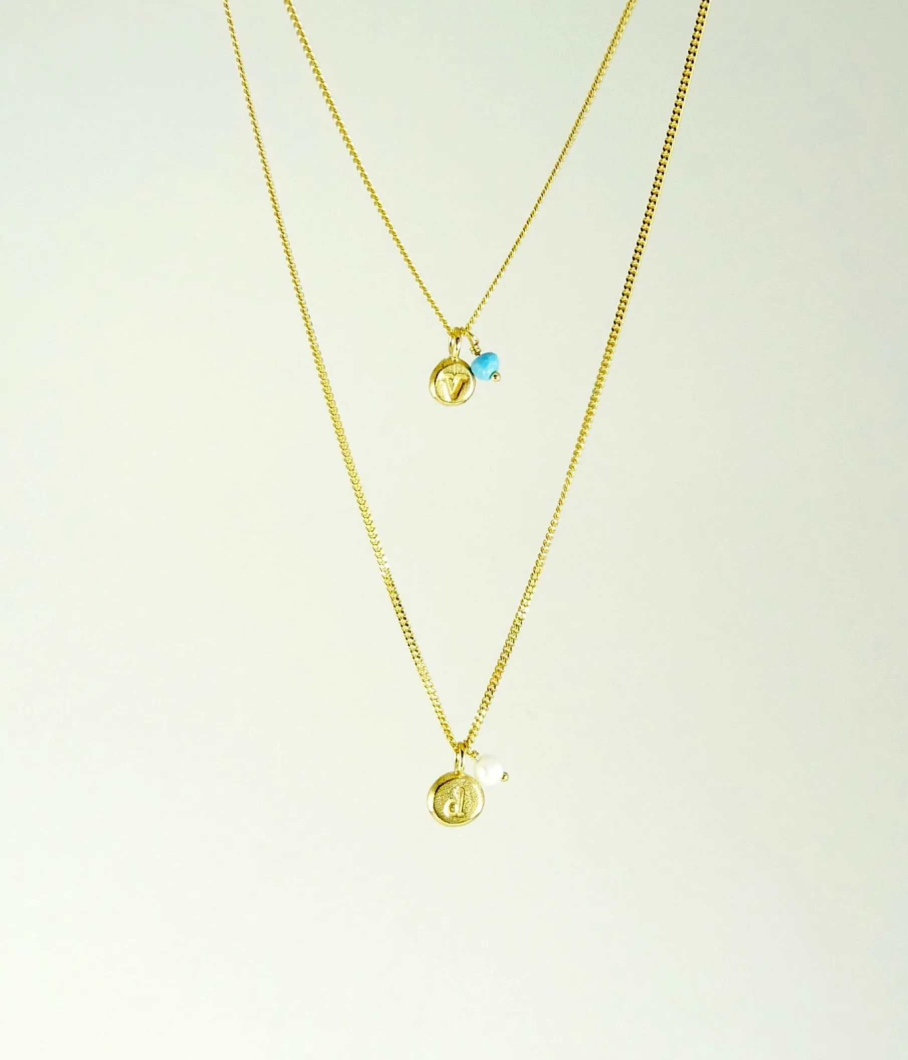 Initial & Birthstone Delicate Necklace