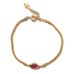 Iris Bracelet, Ruby, Gold