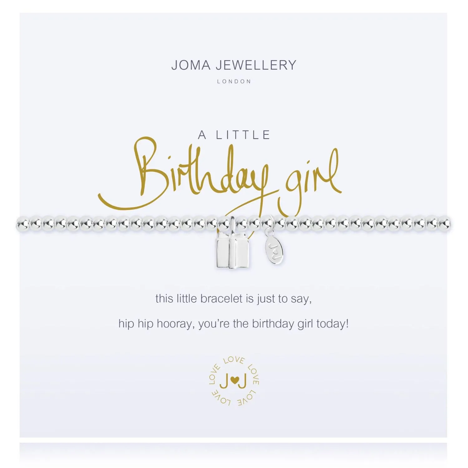 Joma Jewellery Silver A Little 'Birthday Girl' Bracelet