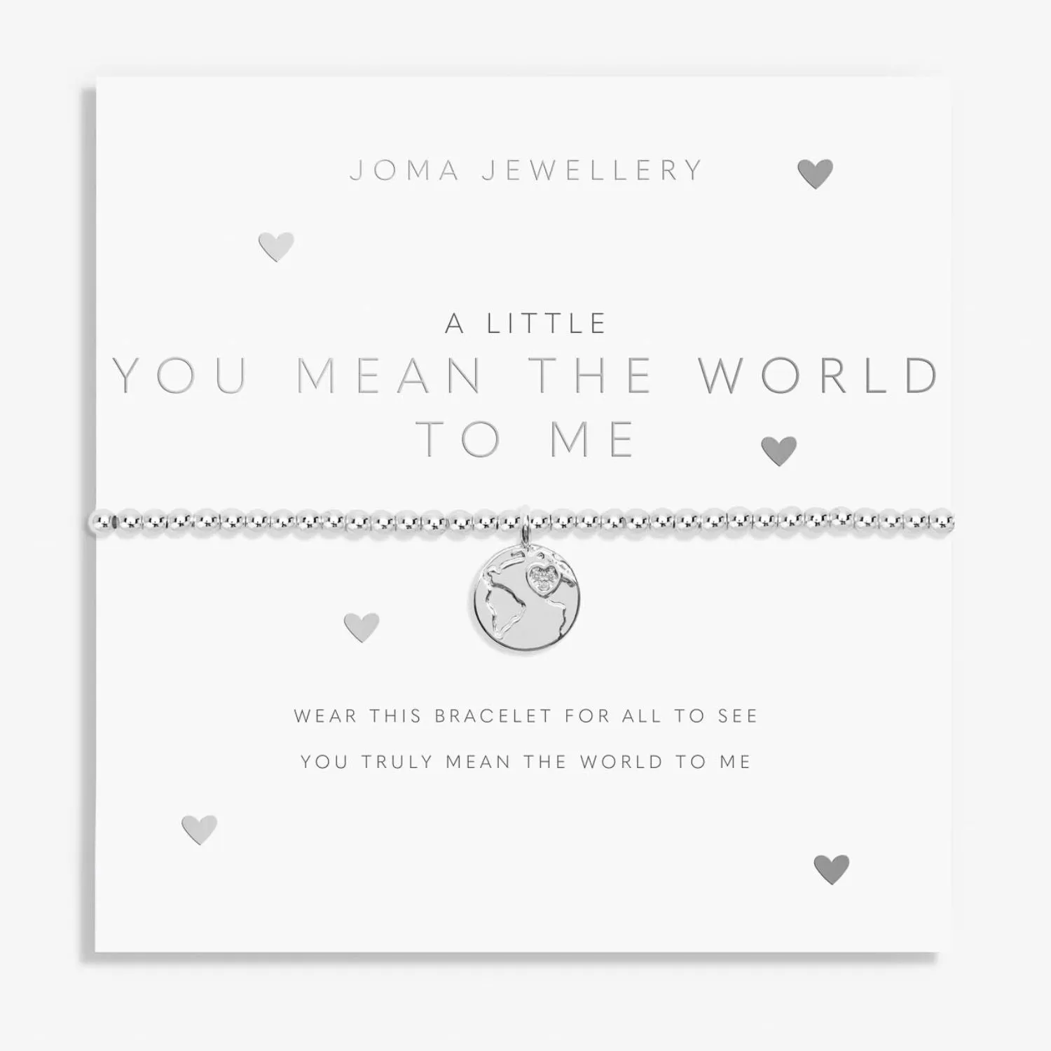 Joma Jewellery Silver A Little 'You Mean The World To Me' Bracelet