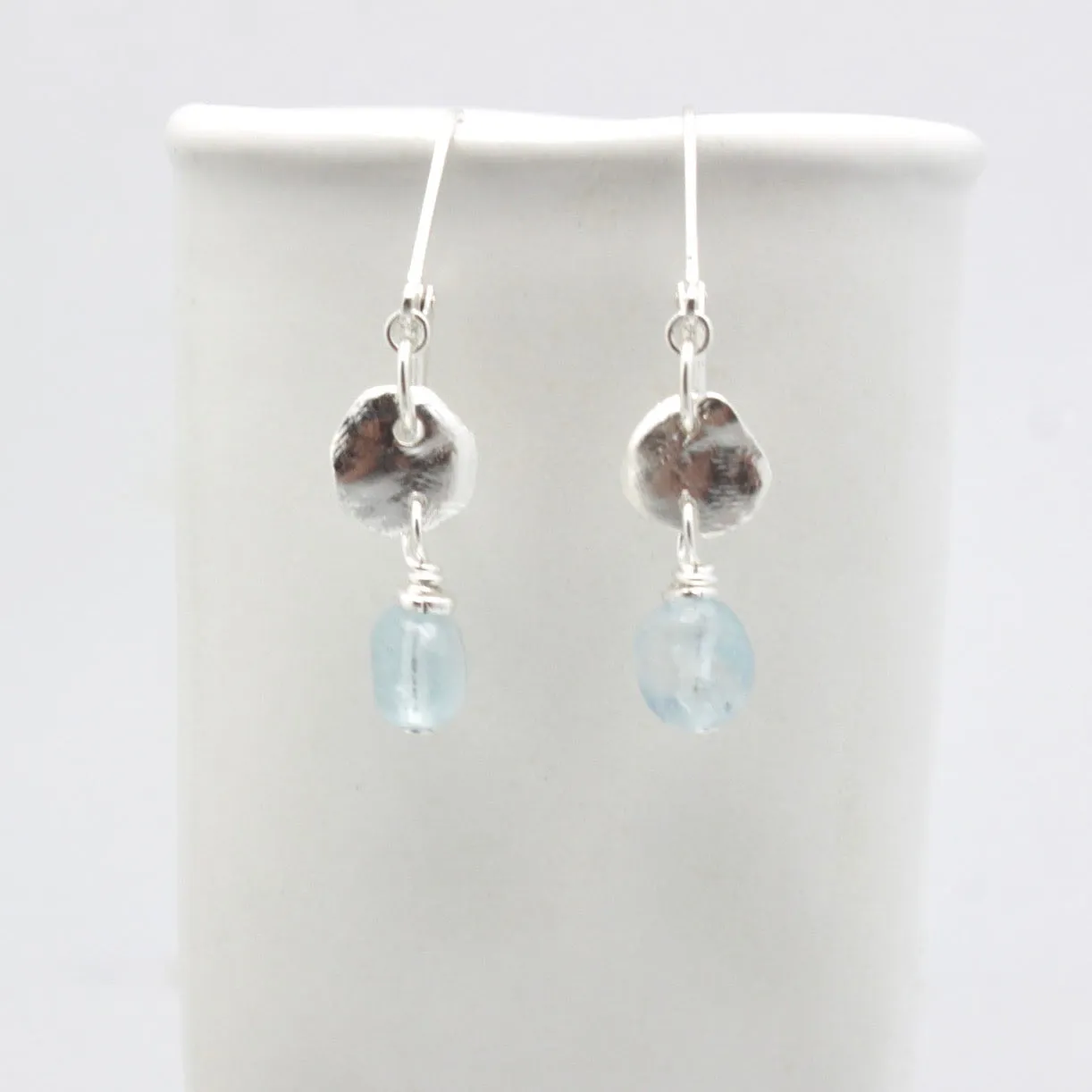 Lava Form Collection:  Wai Aquamarine Earrings