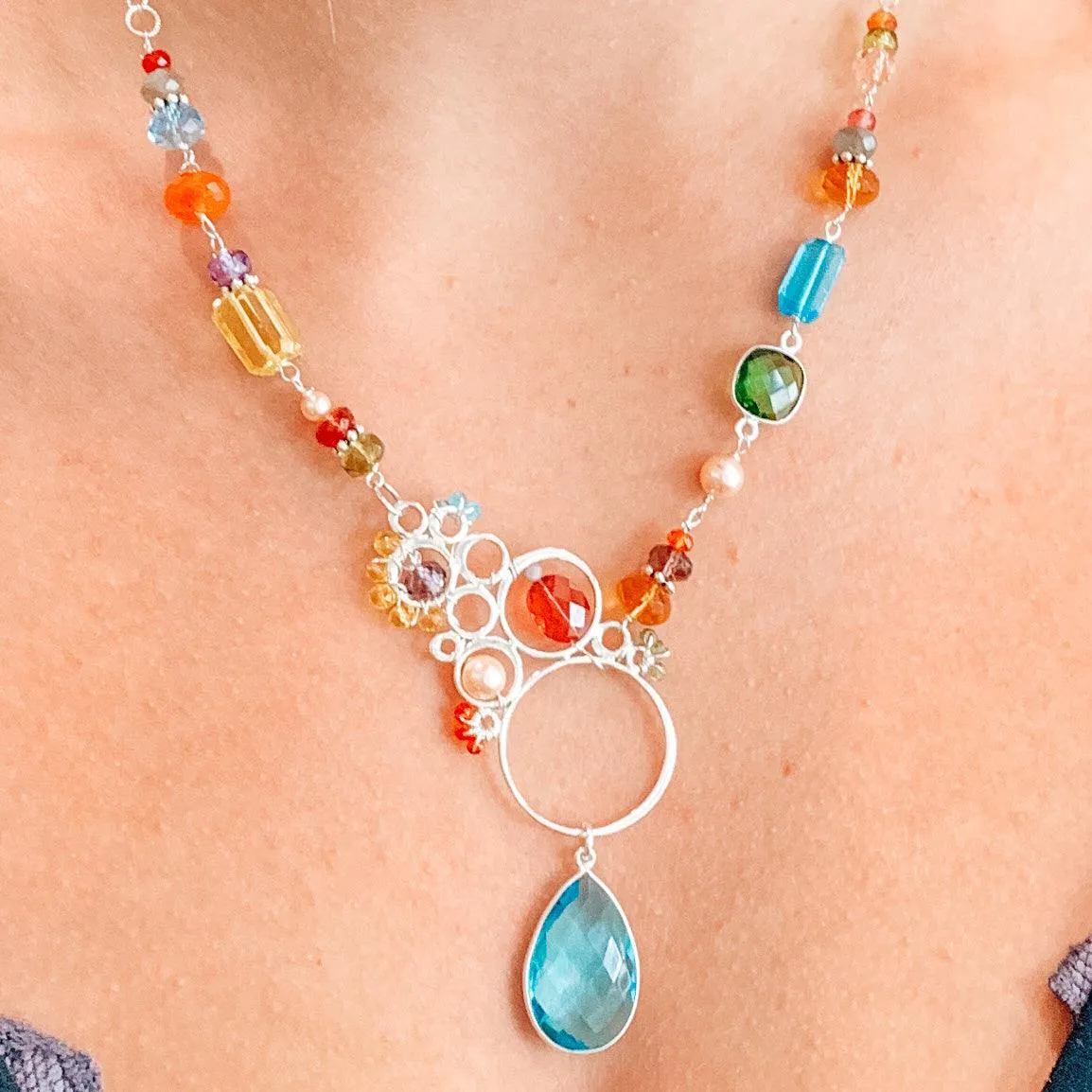 Layla Asymmetrical Large Bubble Necklace