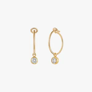 Little Bezel Hoop Earrings