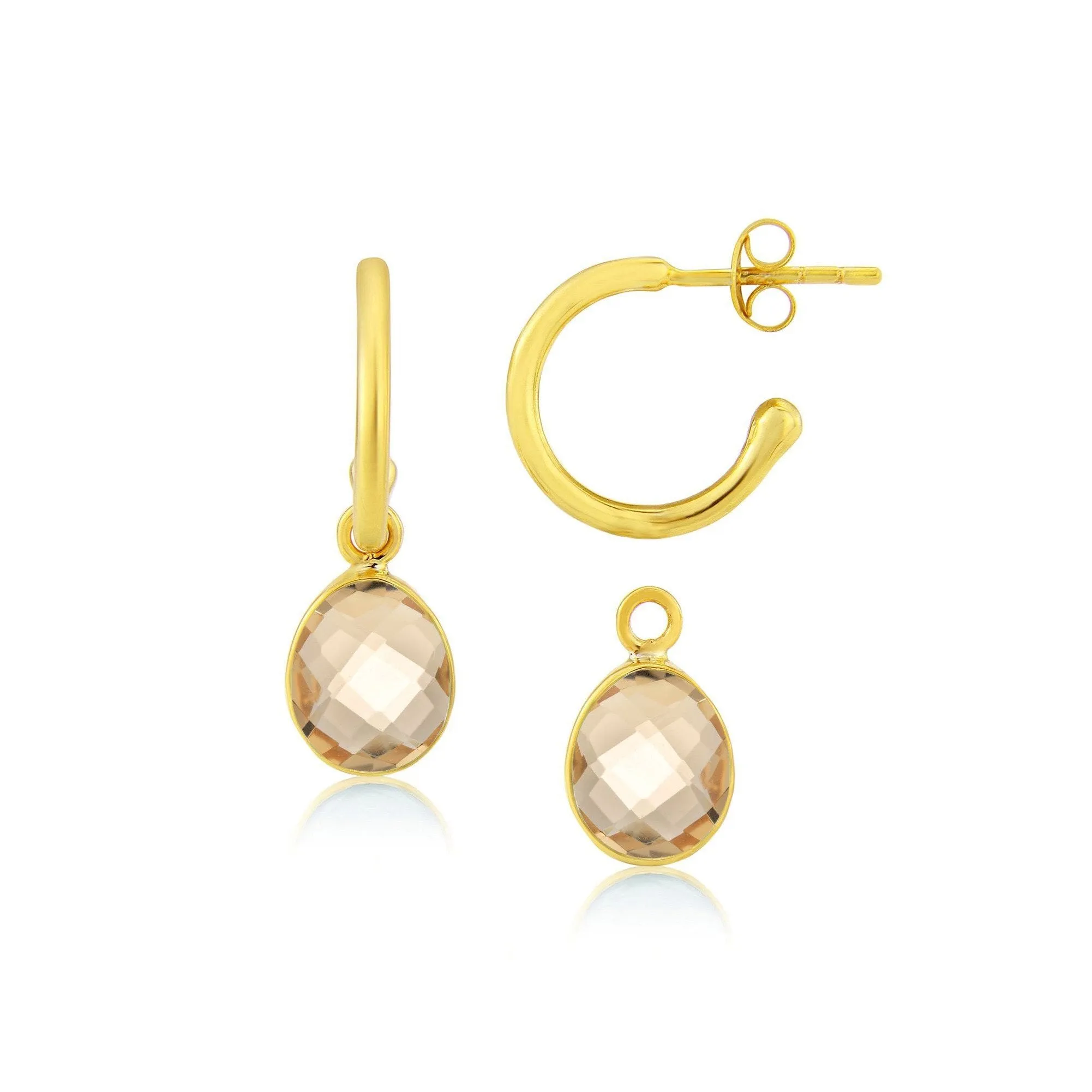 Manhattan Gold & Citrine Interchangeable Gemstone Drops