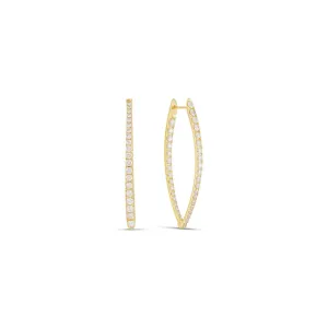 Marquise Diamond Hoop Earrings