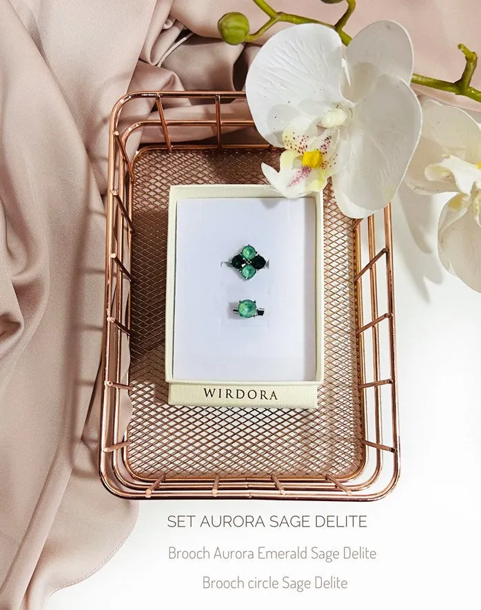 MAY 23 - SET AURORA CIRCLE EMERALD SAGE DELITE