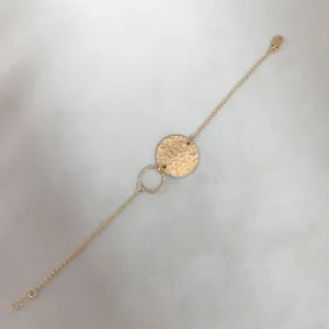 Medium coin with hoop bracelet