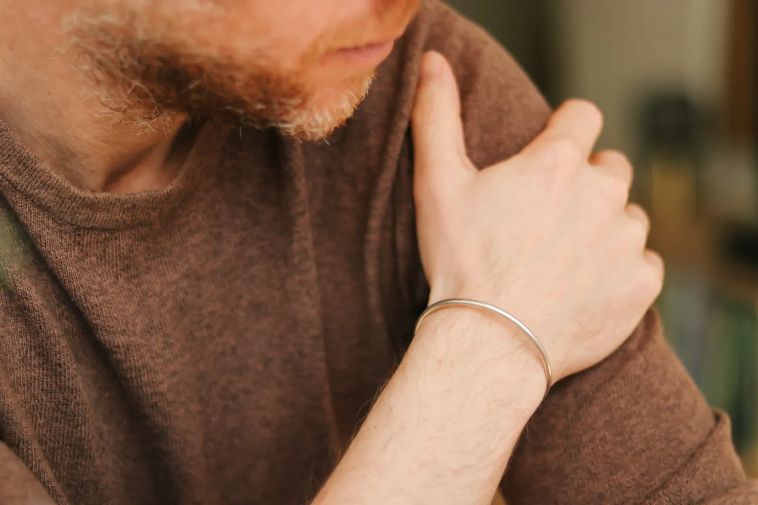 Men's bracelet, silver open cuff bracelet for men, spikes arrow, adjustable bangle, rustic bracelet stacking , gift for him, mens jewelry