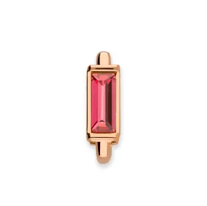 Mesh charm ruby rosé gold