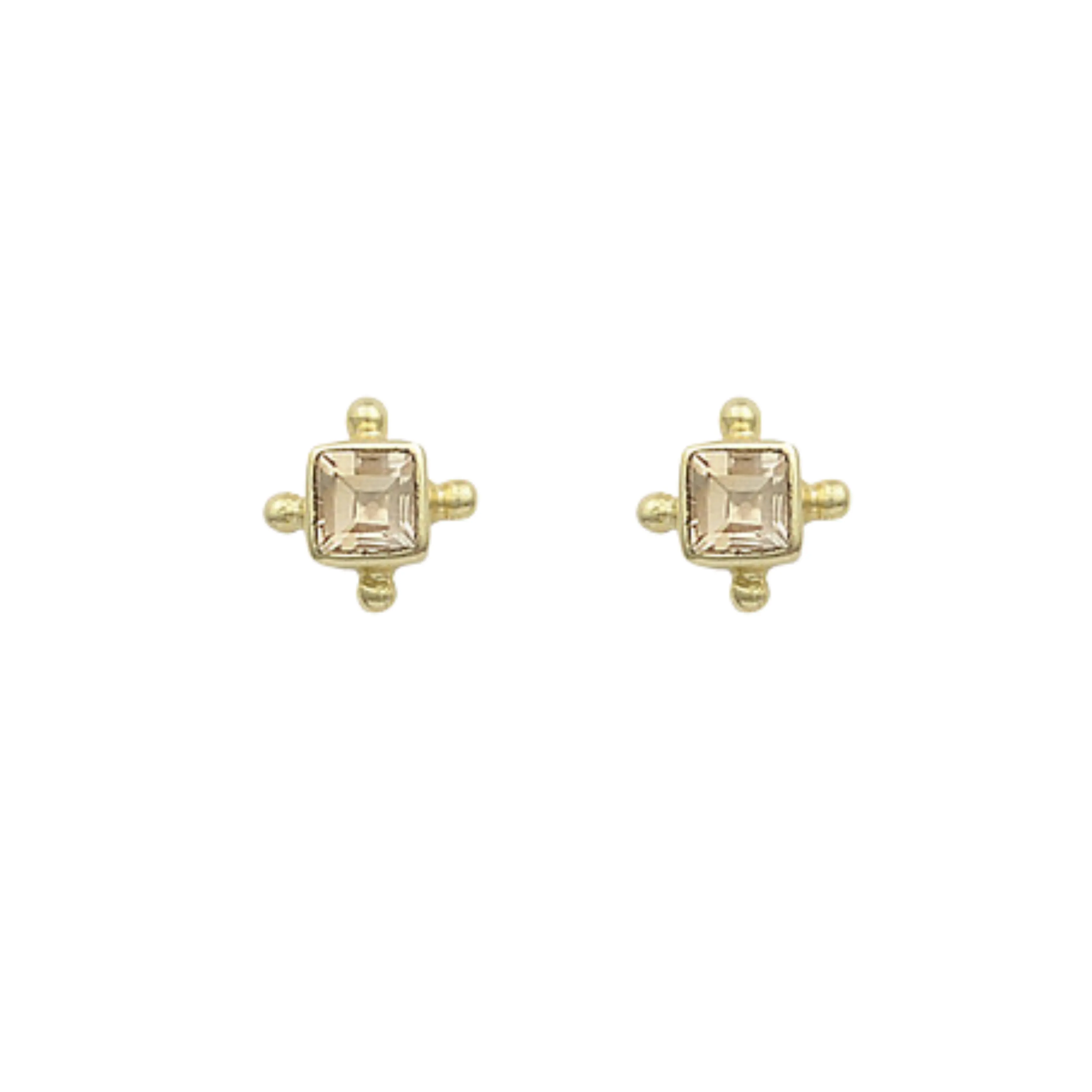 Mini Gia 14K Gold Vermeil Citrine Studs