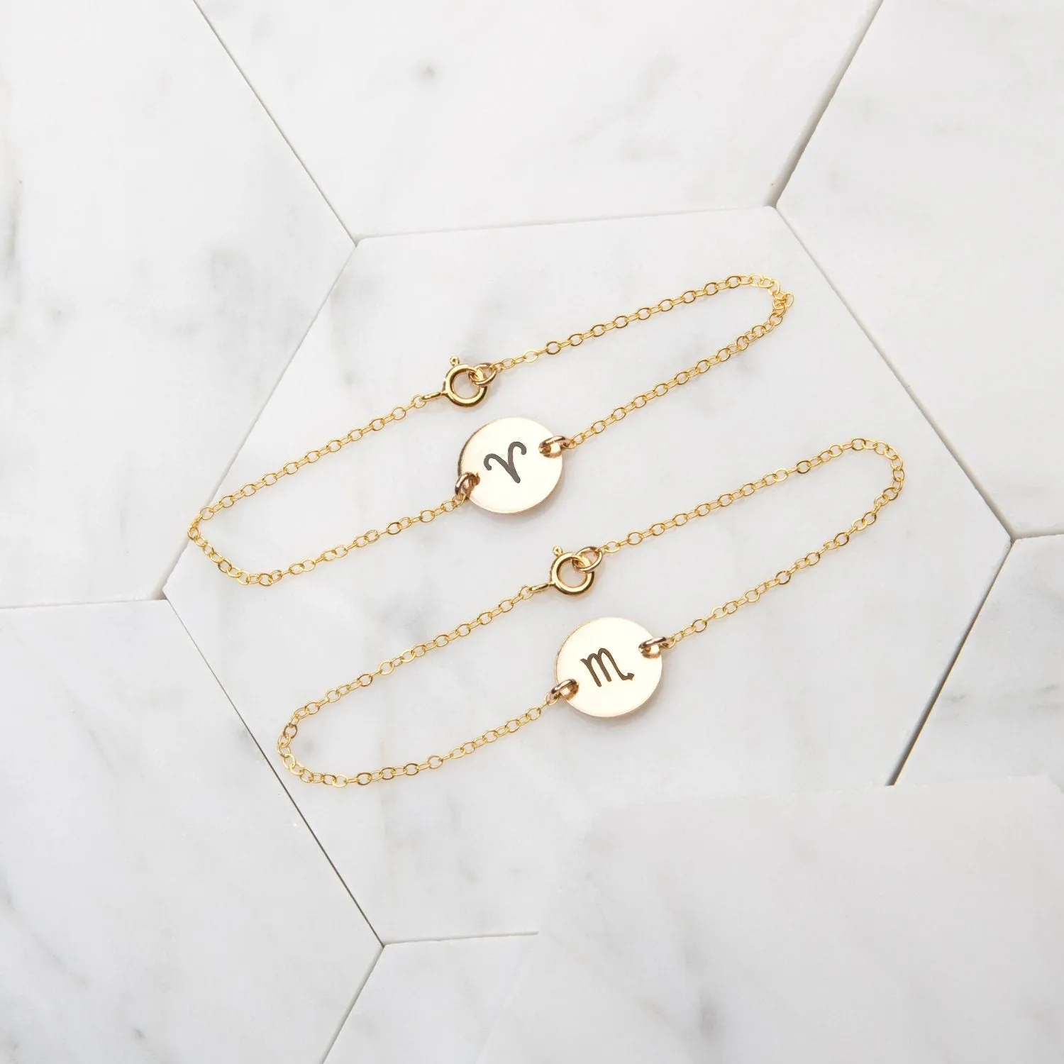 Mini Zodiac Constellation Bracelet - Astrology Jewelry - CG346B_0.5. Starts at