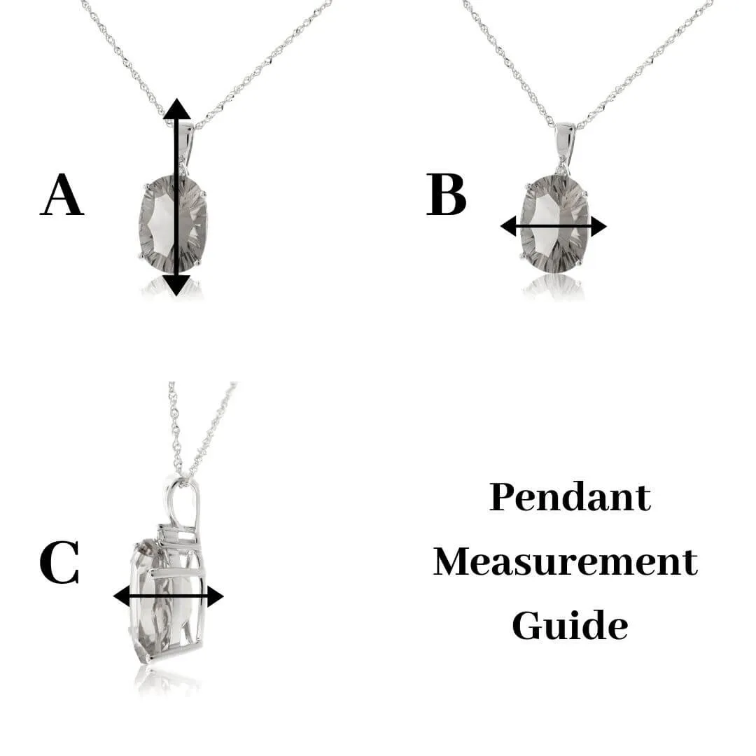 Mixed Gemstone & Diamond Triple Square Pendant