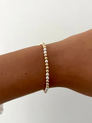 MIXED METALS BALL BRACELET