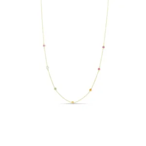 Multi Gemstone Station Necklace