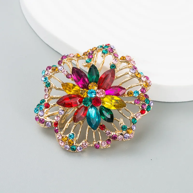 Multicolour Flower Brooch