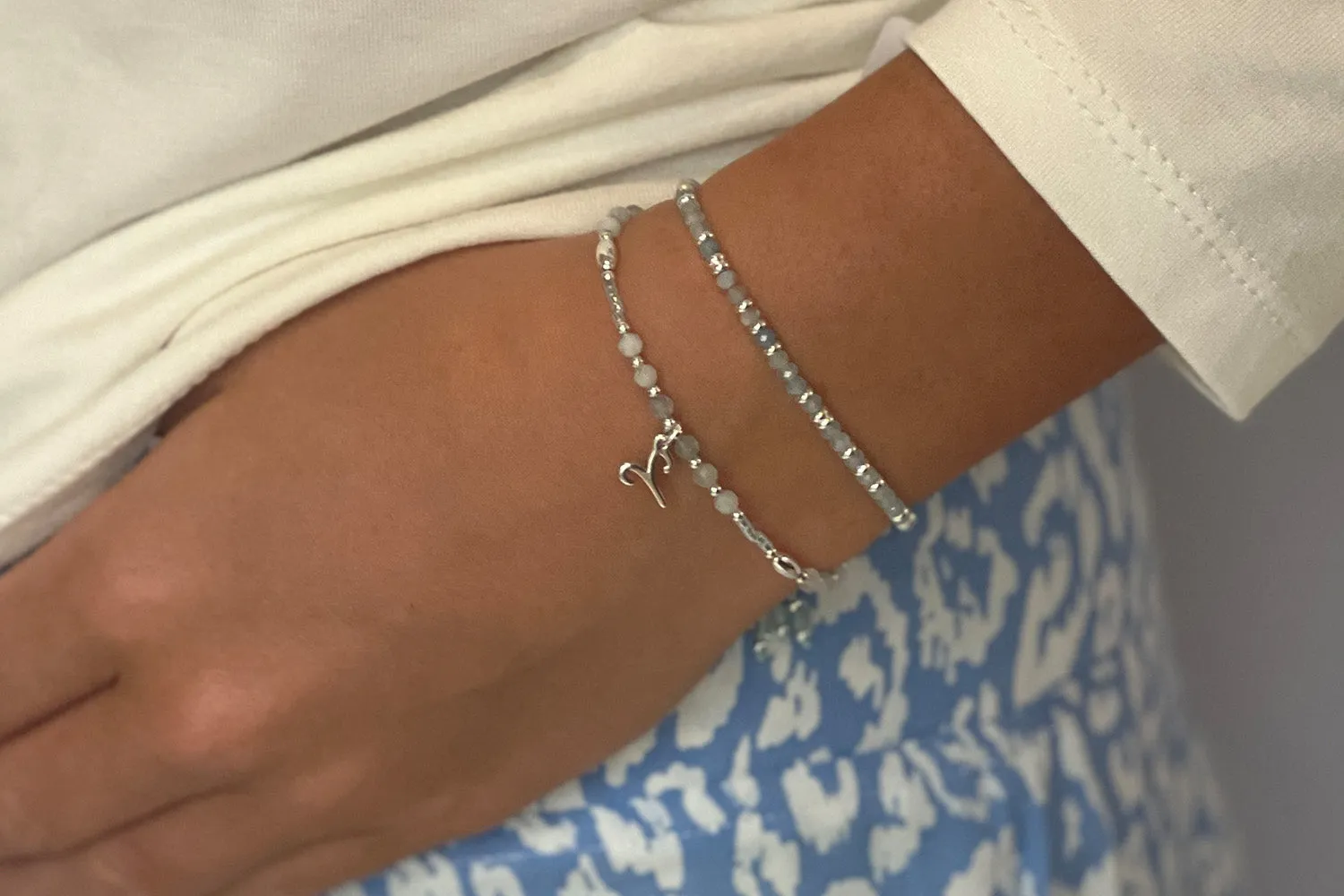 Mystical Aquamarine Silver Bracelet