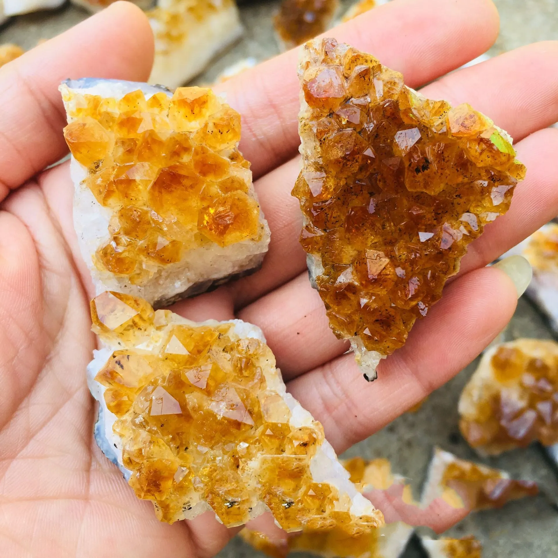 Natural Citrine Cluster