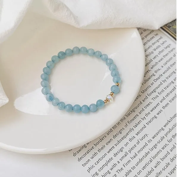 Natural Crystal Aquamarine Bracelet