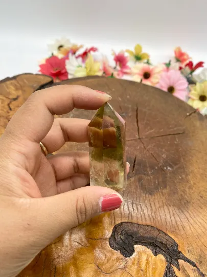 Natural Raw Citrine Wand, Polished Citrine Point, Obelisk Points, Crystal Points, Reiki Healing Gemstones, Crystal for Prosperity,