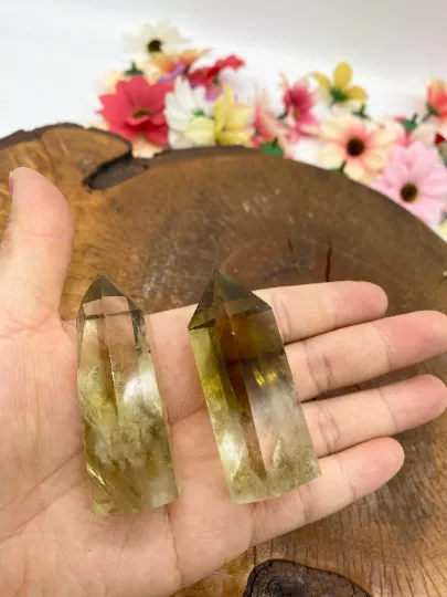 Natural Raw Citrine Wand, Polished Citrine Point, Obelisk Points, Crystal Points, Reiki Healing Gemstones, Crystal for Prosperity,