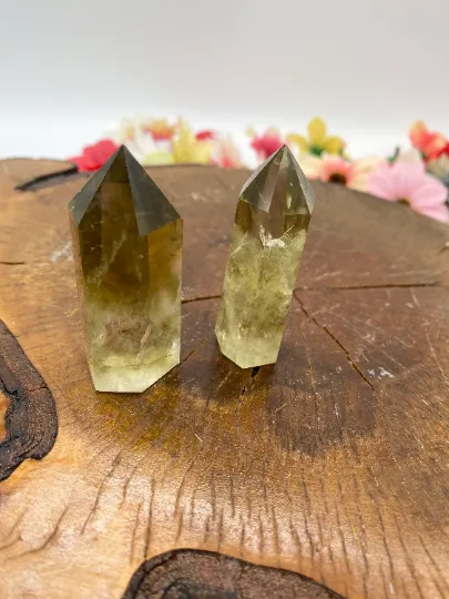 Natural Raw Citrine Wand, Polished Citrine Point, Obelisk Points, Crystal Points, Reiki Healing Gemstones, Crystal for Prosperity,