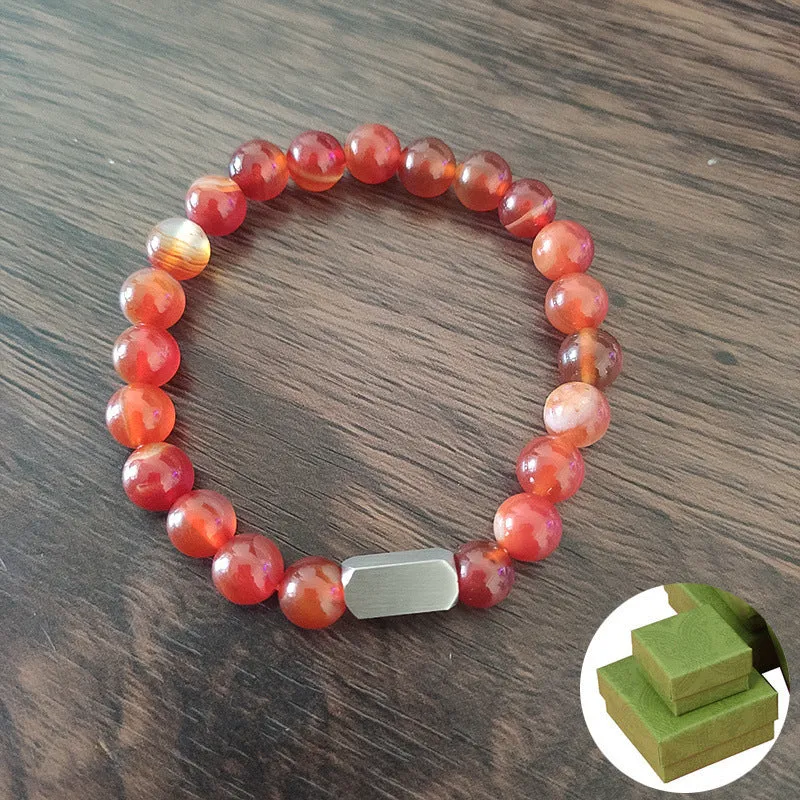 Natural Volcanic Stone Beaded Bracelet