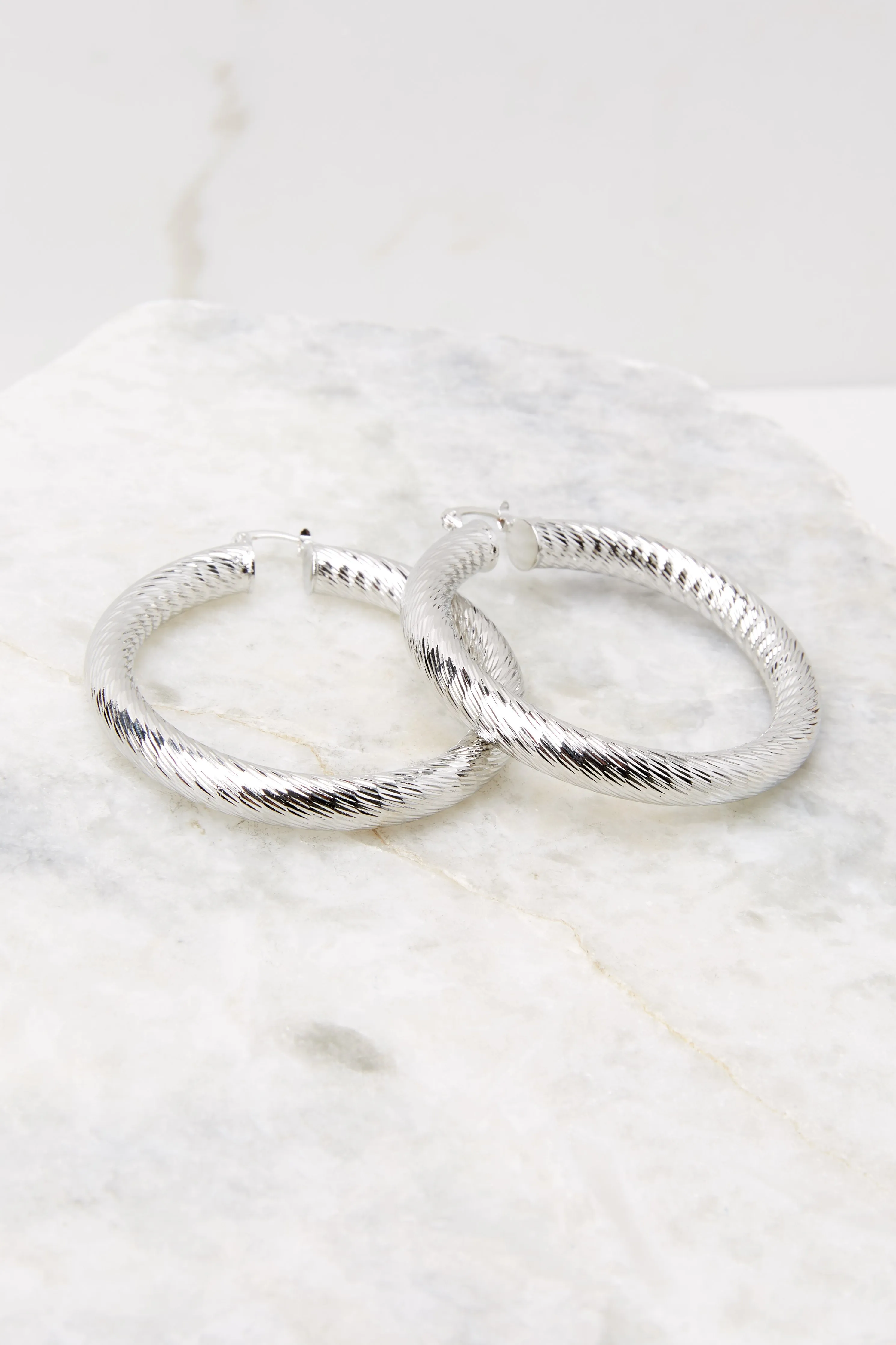 New Attraction Silver Hoop Earrings