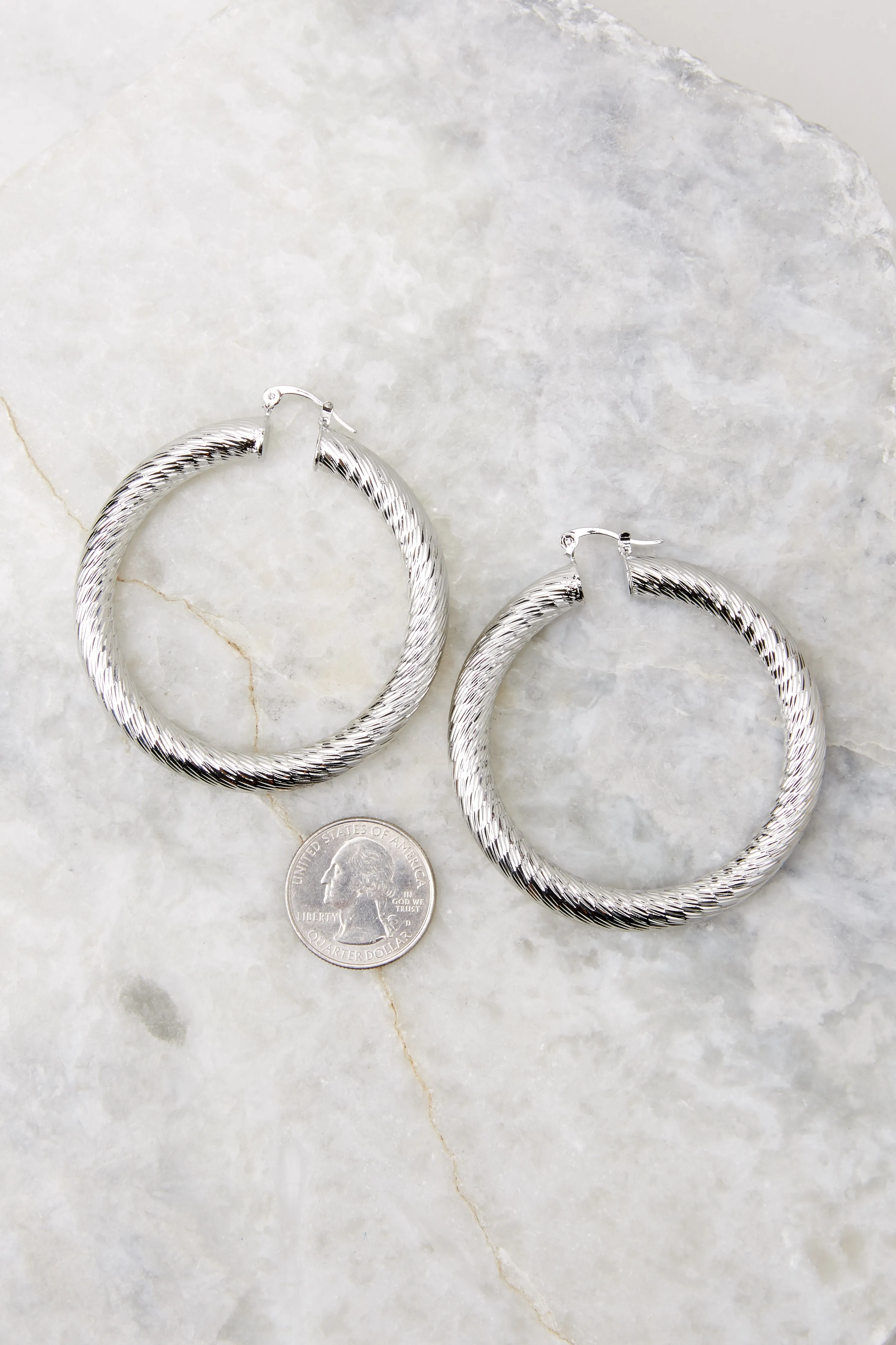 New Attraction Silver Hoop Earrings