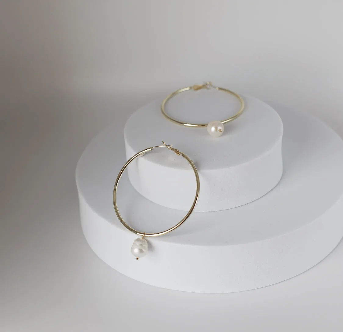 Pearl Hoops