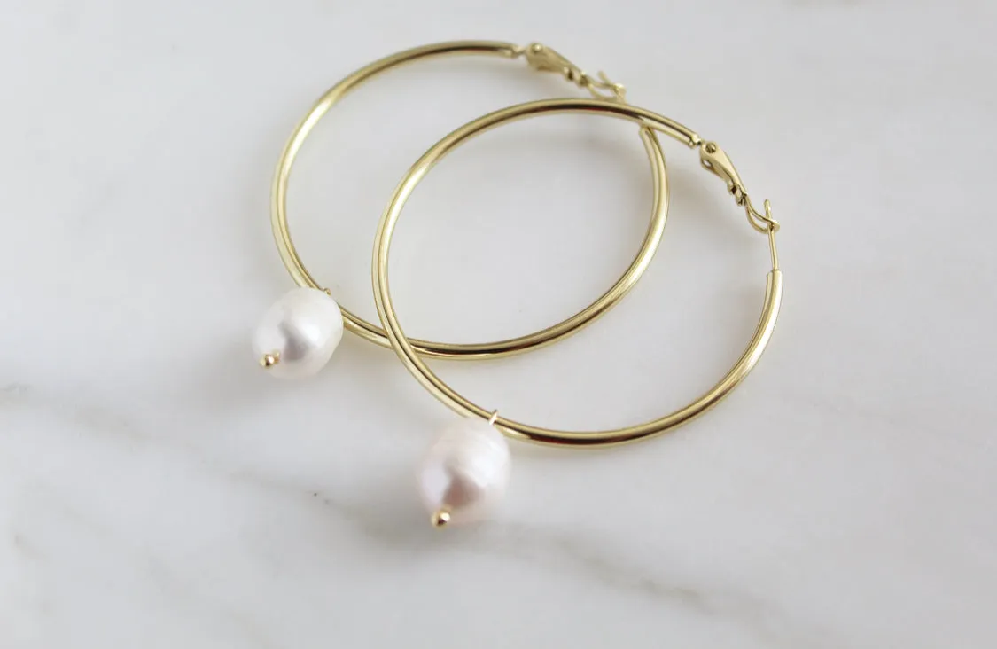 Pearl Hoops