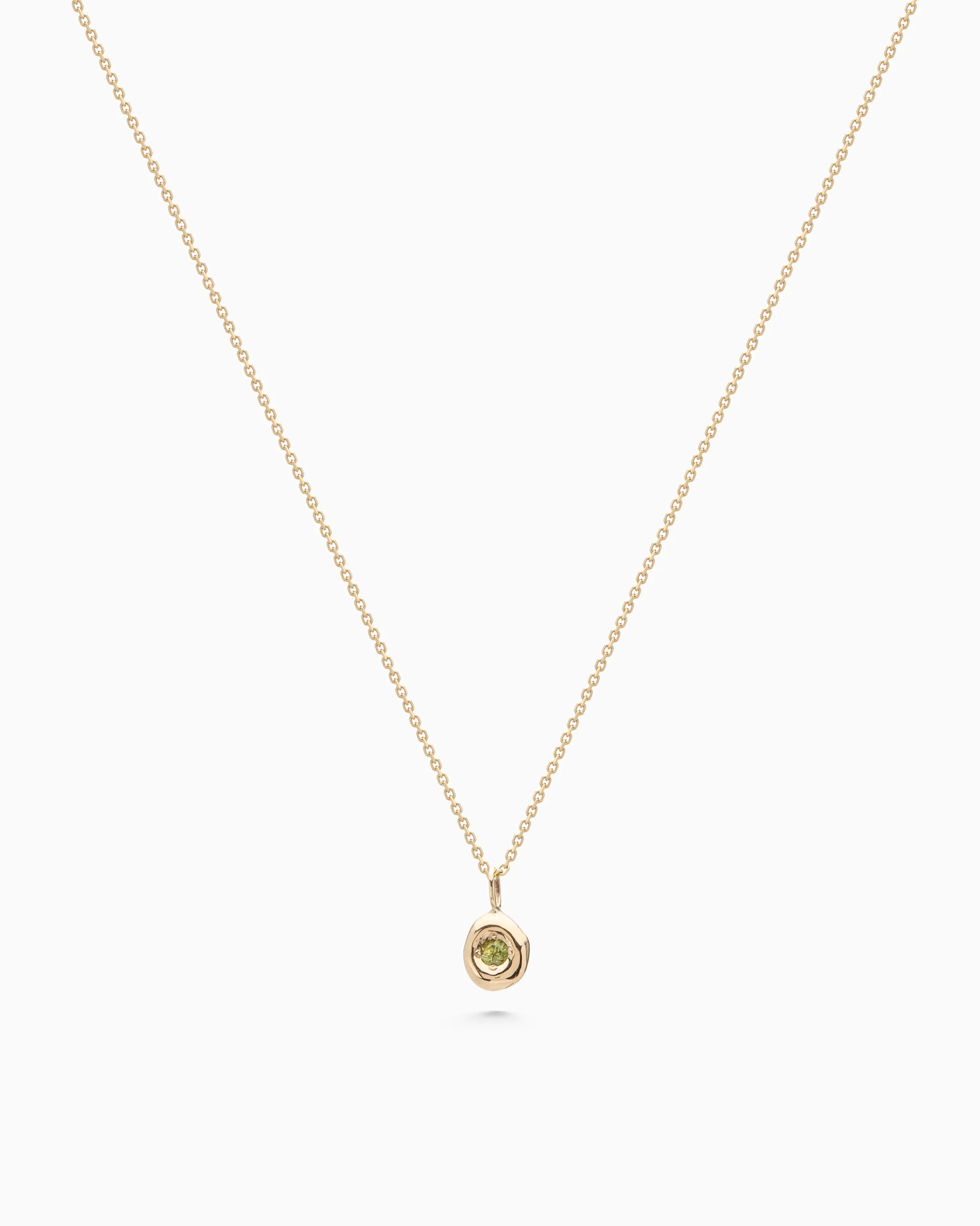 Pebble Stone Drop Pendant | Yellow Gold