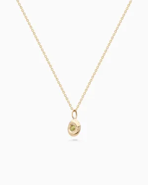 Pebble Stone Drop Pendant | Yellow Gold