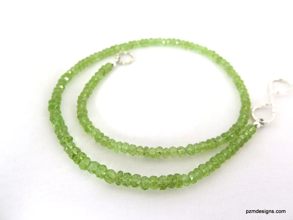 Peridot Single Strand Choker, August Birthstone Gift For Her