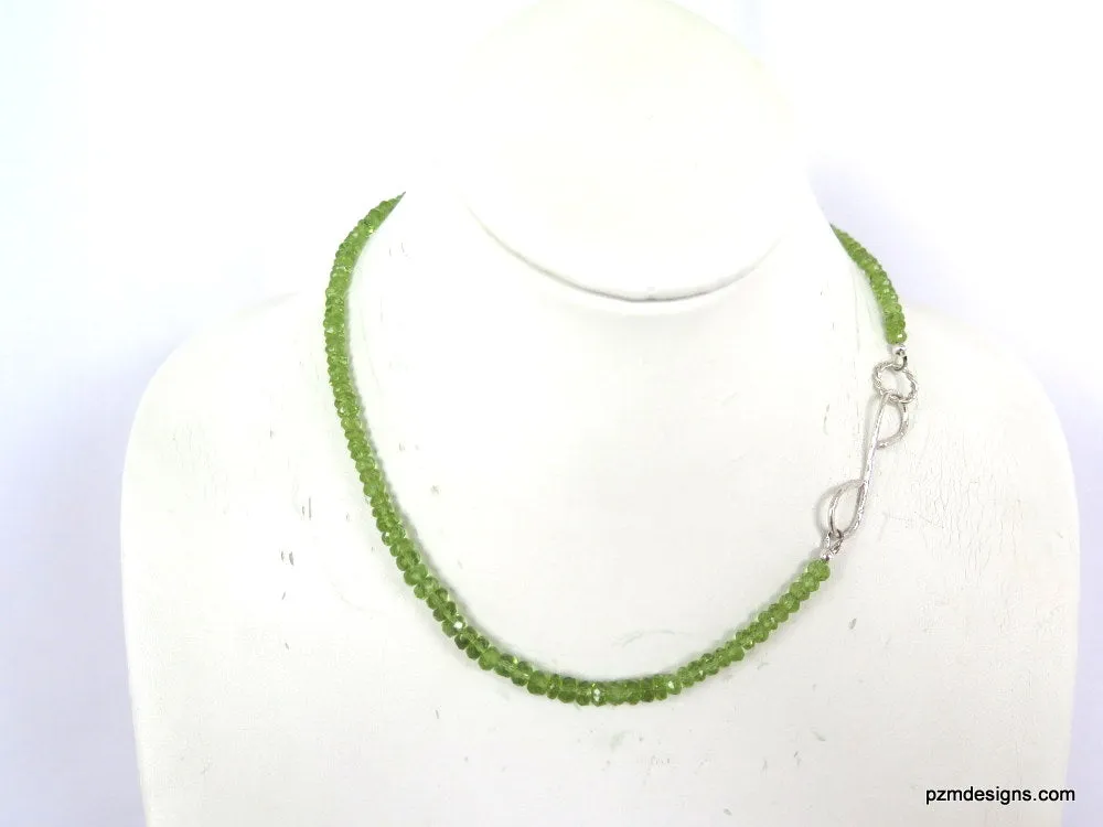 Peridot Single Strand Choker, August Birthstone Gift For Her