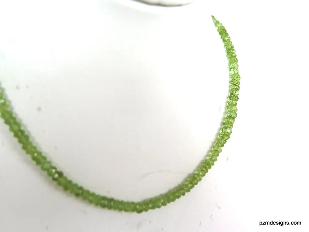 Peridot Single Strand Choker, August Birthstone Gift For Her