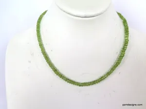 Peridot Single Strand Choker, August Birthstone Gift For Her