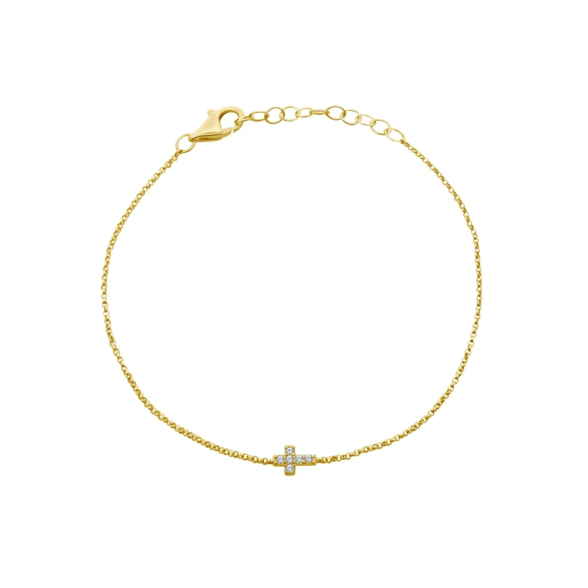 Petite Diamond Cross Bracelet