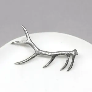 Pewter Antler Brooch