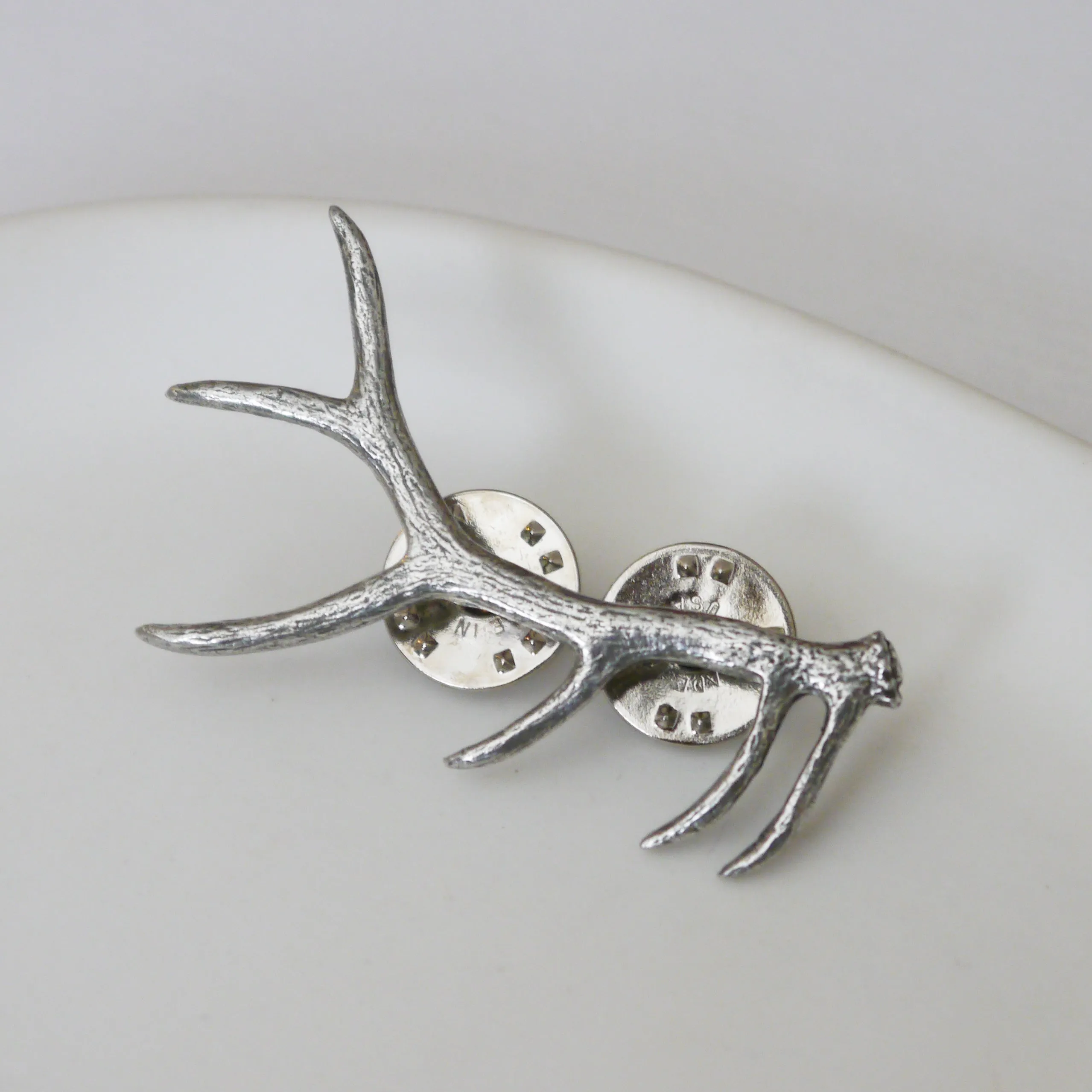 Pewter Antler Brooch