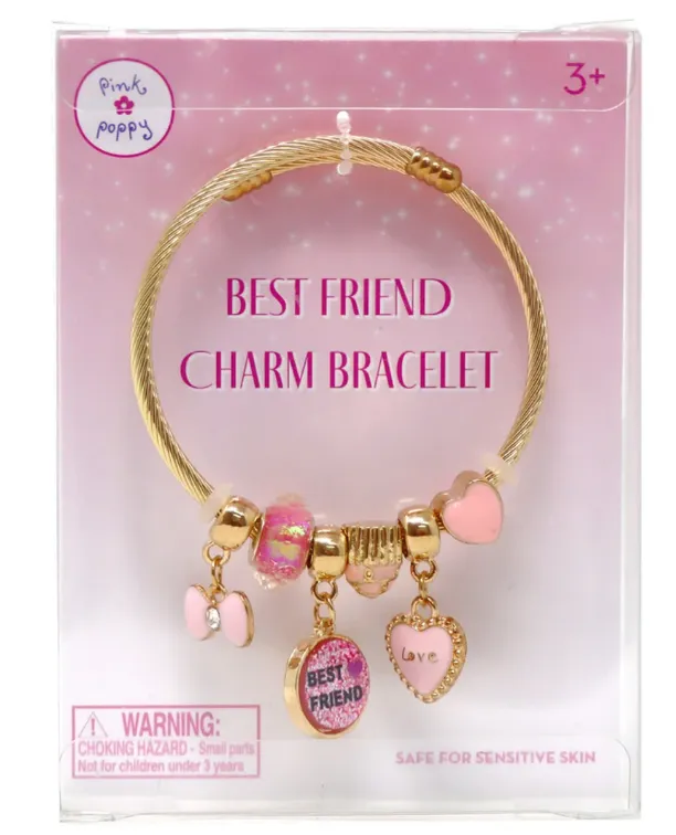 Pink Poppy Charm Bracelet Best Friend