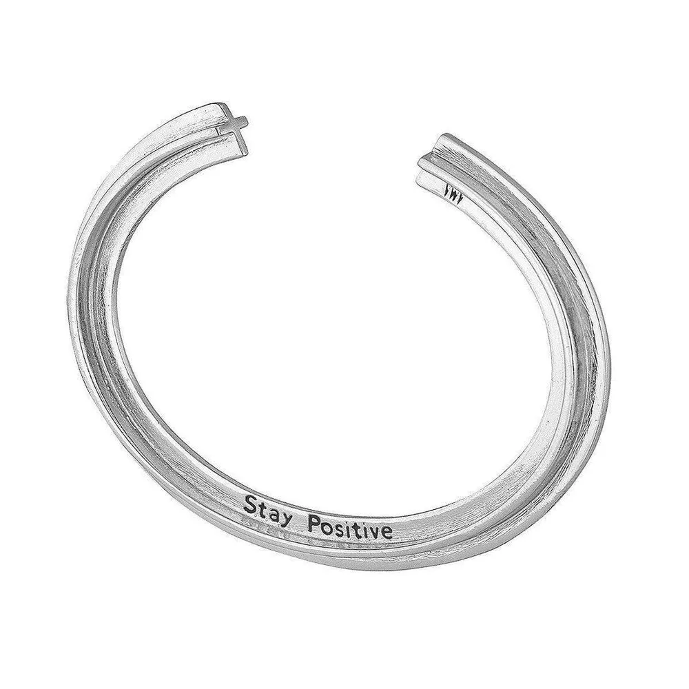 Plus Sign Stay Positive Bracelet