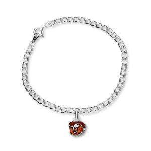 Poppy Charm Bracelet In Silver