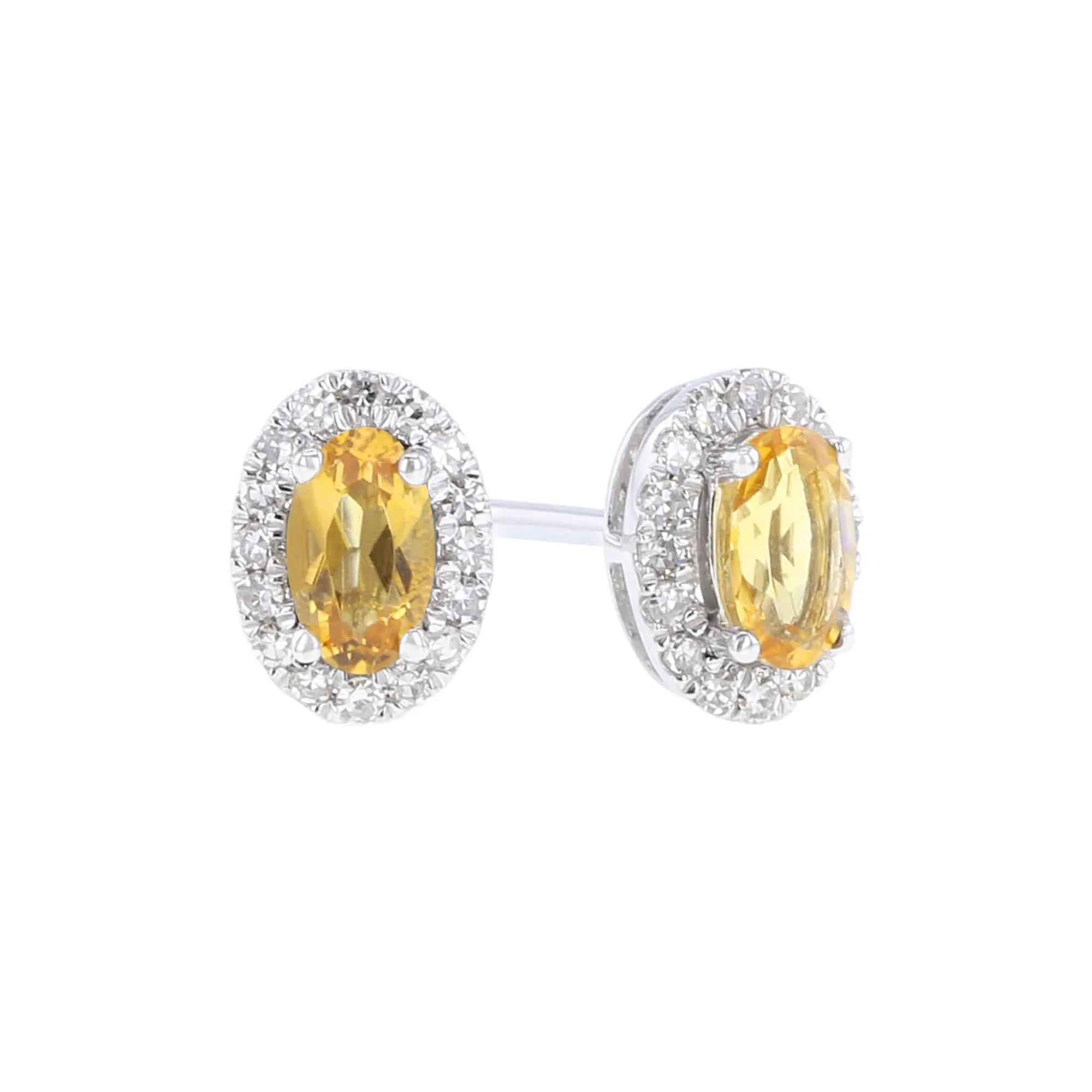 Popsicle Citrine & Diamond Earrings