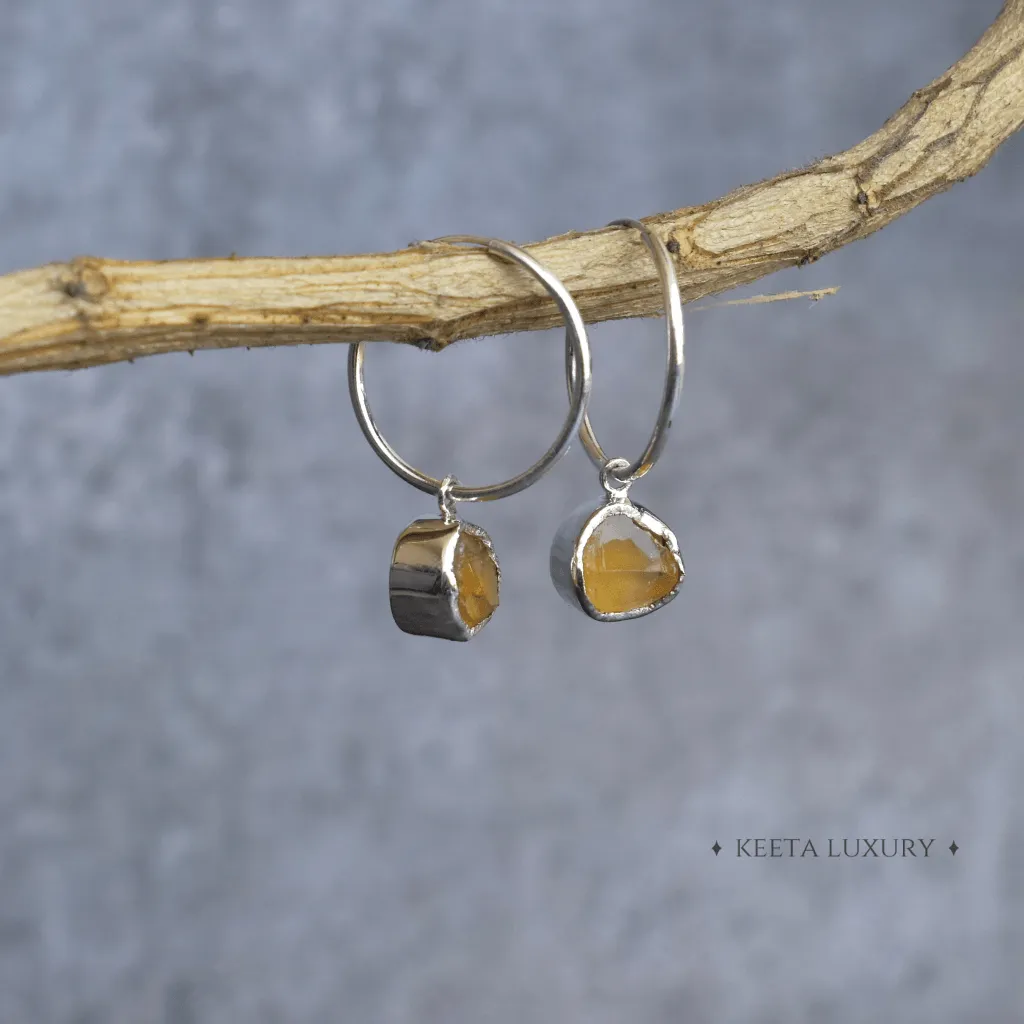 Raw Regency - Citrine Earrings