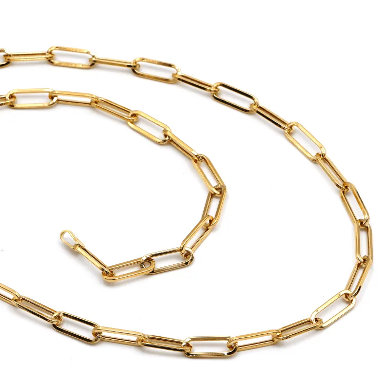 Real Gold Solid Link L Chain Necklace 1382 (40 C.M) CH1217