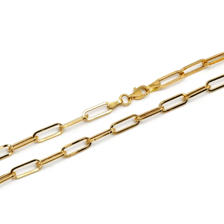 Real Gold Solid Link L Chain Necklace 1382 (40 C.M) CH1217