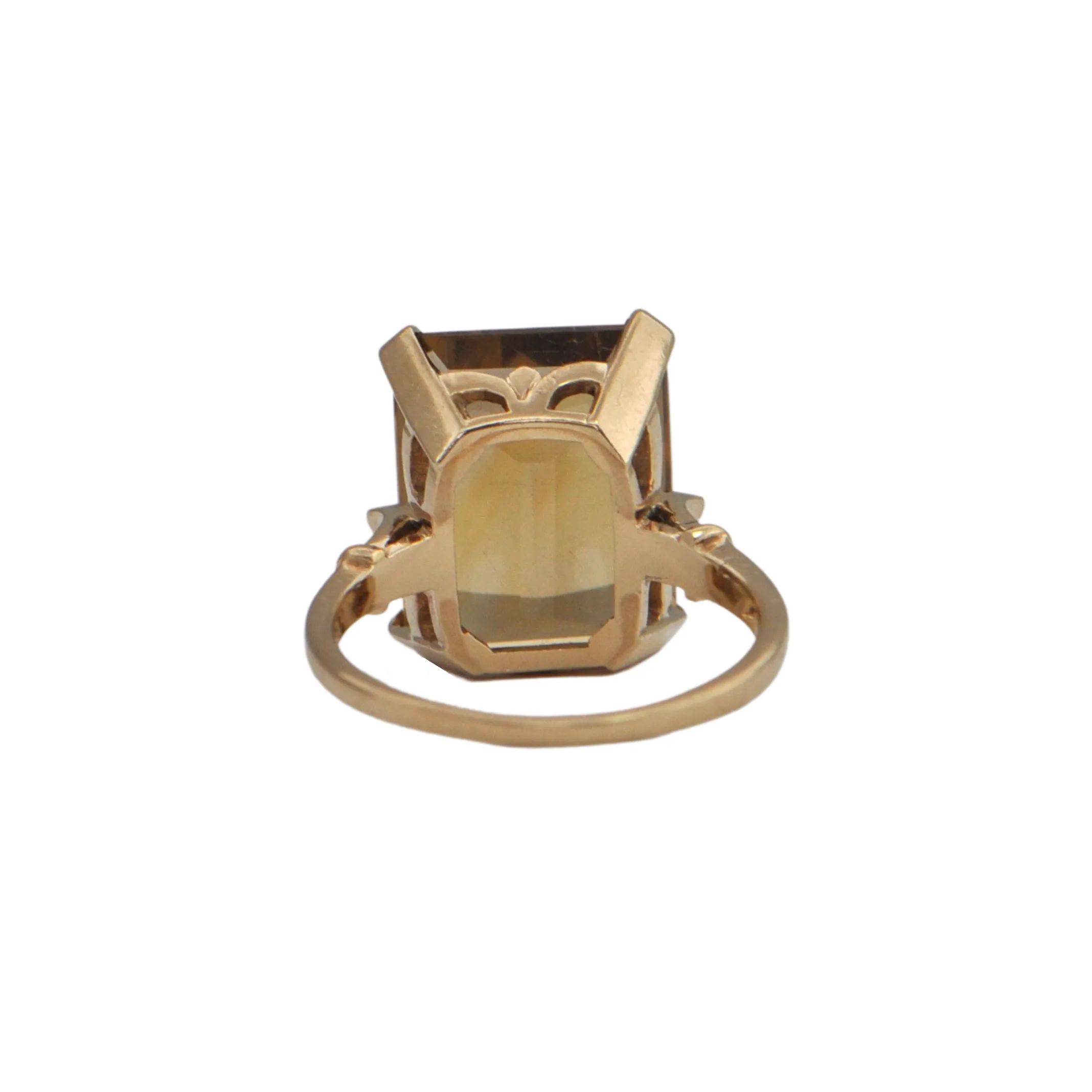 Retro Citrine 14k Gold Ring