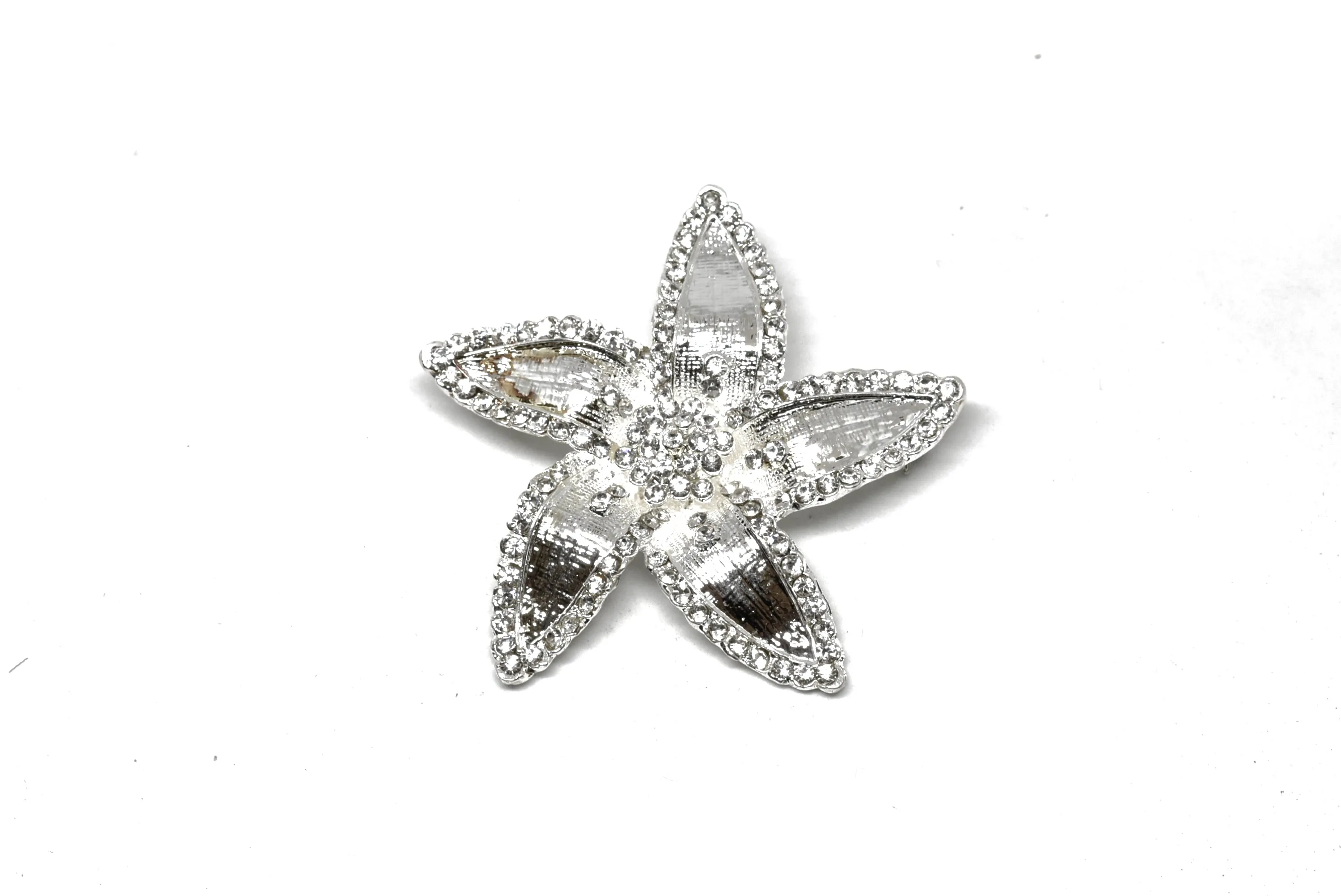 Rhinestone Flower Brooch w/ Pin 2.50" - 1 Piece