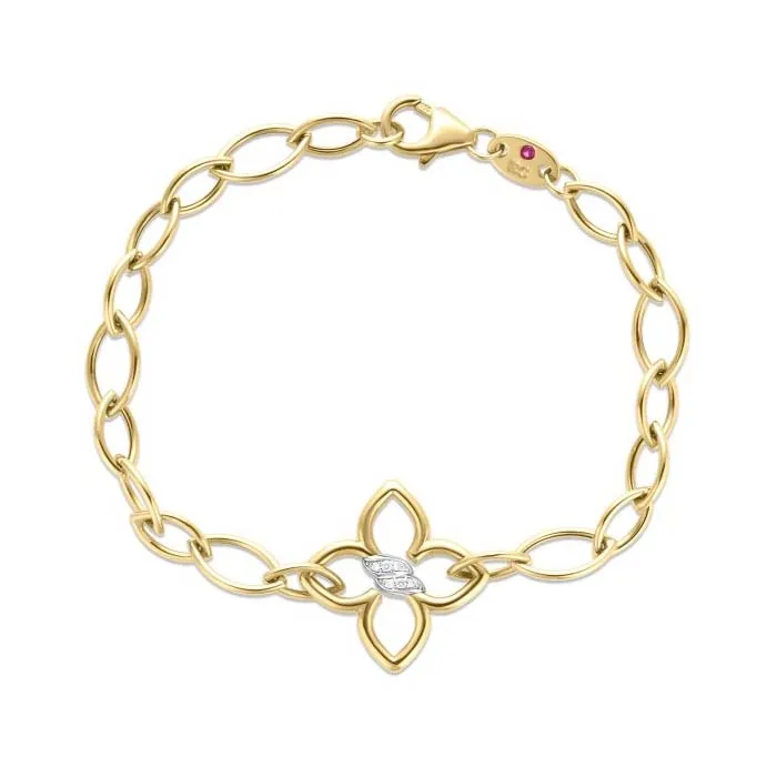 Roberto Coin Diamond Cialoma Bracelet in 18K Yellow Gold