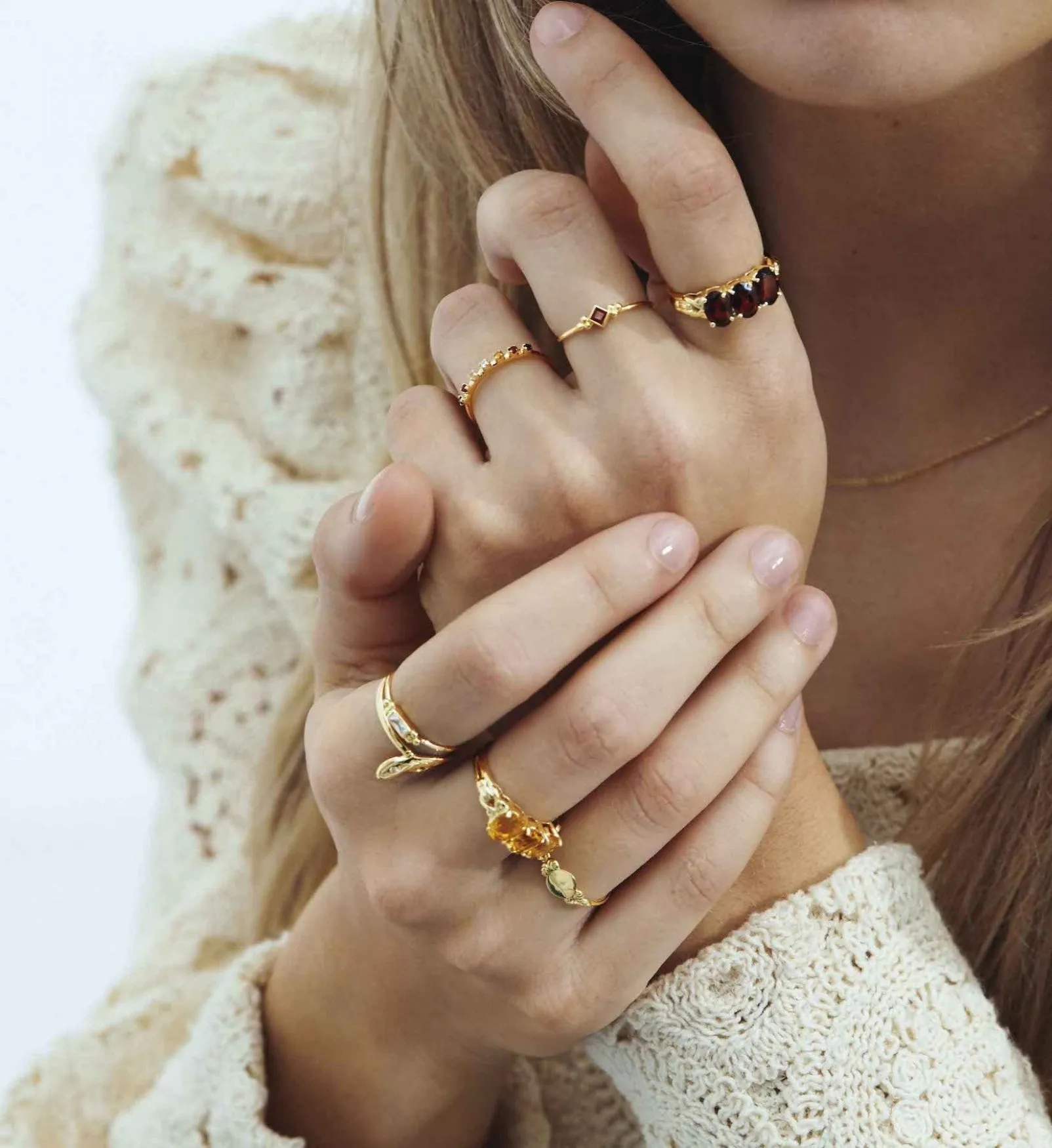 Rose Citrine Ring 14K